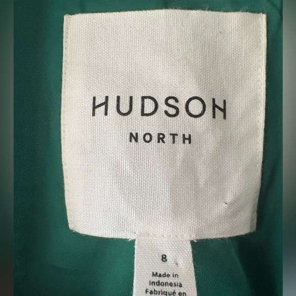 Hudson North, size 8, vibrant green blazer, recycled polyester - Picture 4 of 9